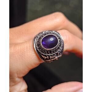 Vintage 1970 City College of New York CCNY Scholastica Class 10K Ring White Gold